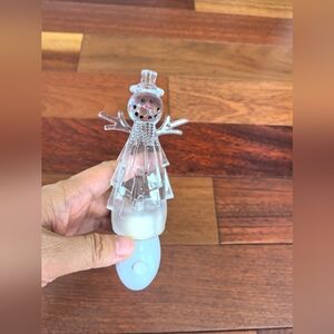 Cute snowman night light With Power button switch on and off button